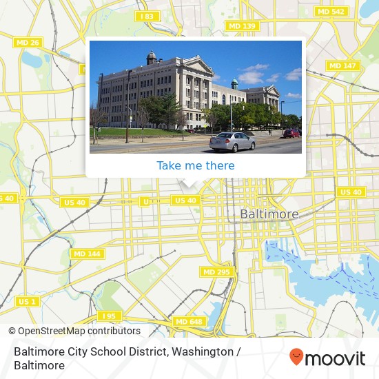 Baltimore City School District map