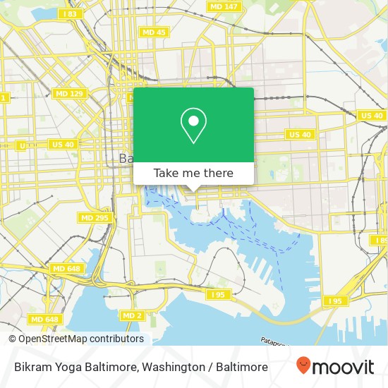 Mapa de Bikram Yoga Baltimore