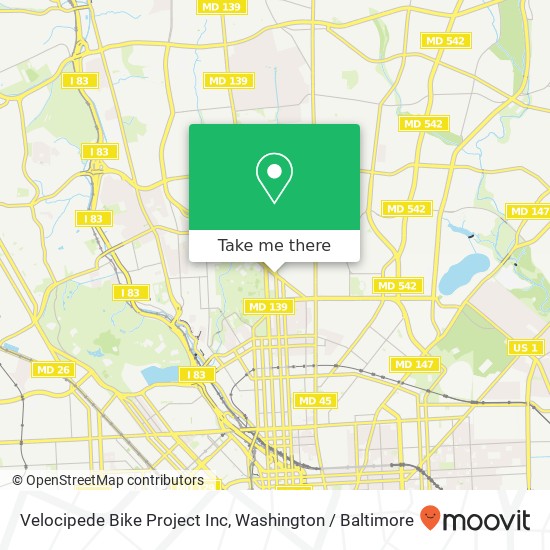 Mapa de Velocipede Bike Project Inc