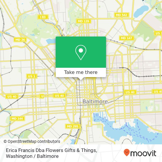 Erica Francis Dba Flowers Gifts & Things map