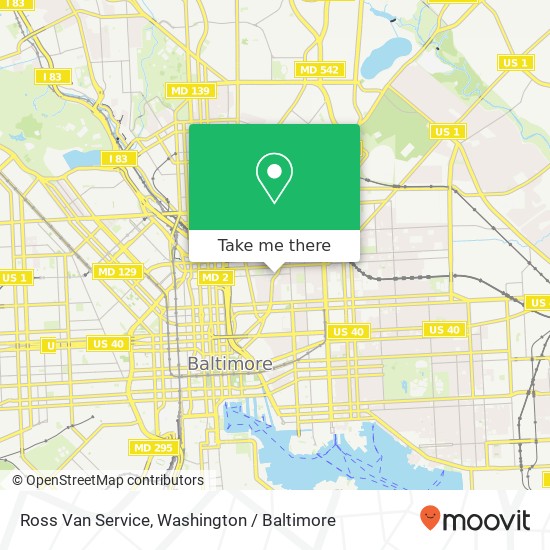 Ross Van Service map