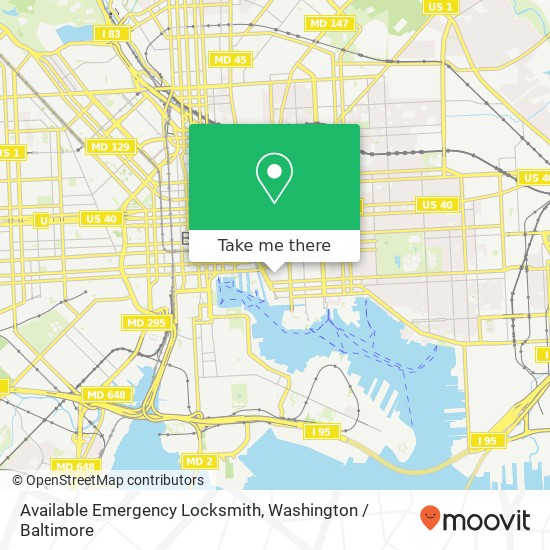 Mapa de Available Emergency Locksmith