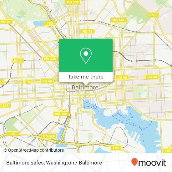 Mapa de Baltimore safes