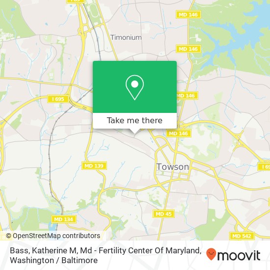 Mapa de Bass, Katherine M, Md - Fertility Center Of Maryland