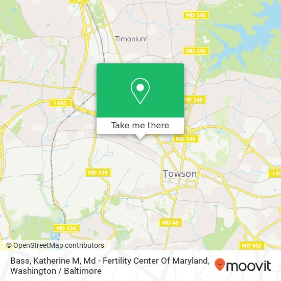 Bass, Katherine M, Md - Fertility Center Of Maryland map