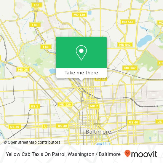 Mapa de Yellow Cab Taxis On Patrol
