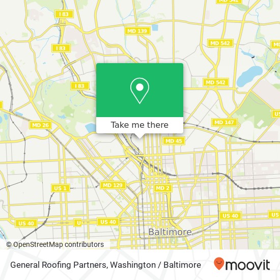 General Roofing Partners map