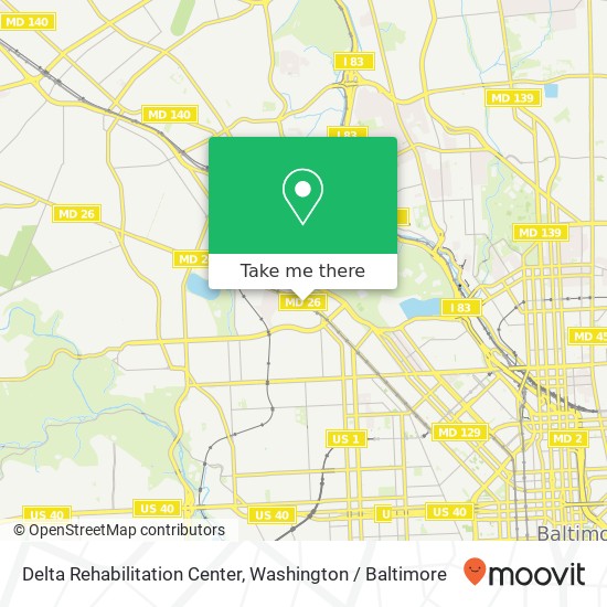 Mapa de Delta Rehabilitation Center