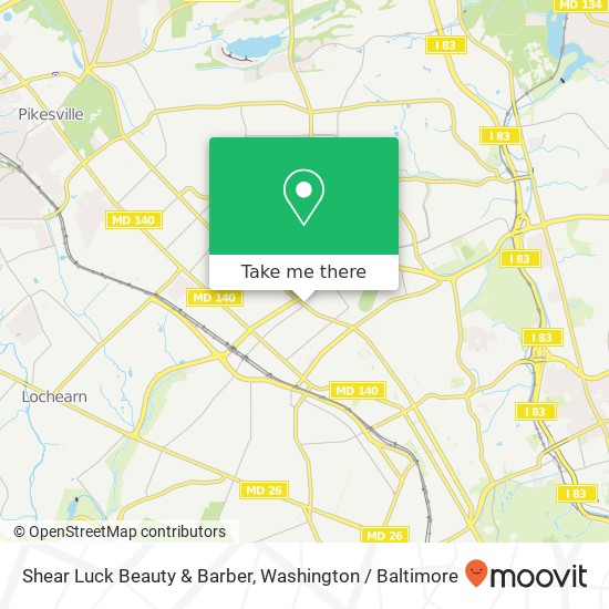Mapa de Shear Luck Beauty & Barber