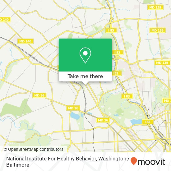 Mapa de National Institute For Healthy Behavior