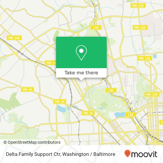 Delta Family Support Ctr map