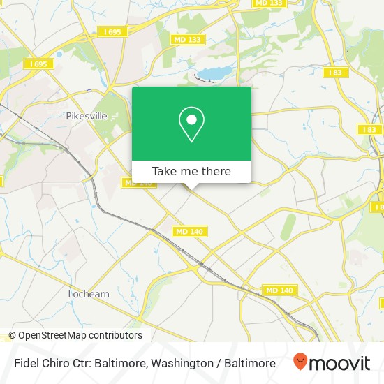 Fidel Chiro Ctr: Baltimore map