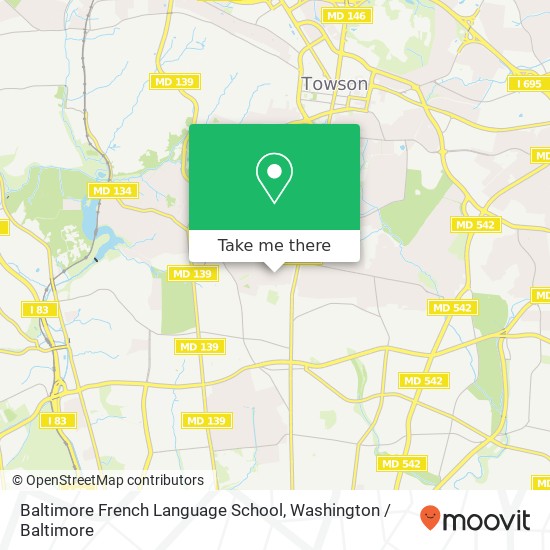 Mapa de Baltimore French Language School