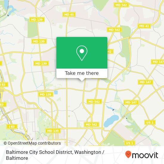 Mapa de Baltimore City School District
