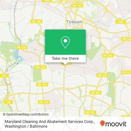 Mapa de Maryland Cleaning And Abatement Services Corp.