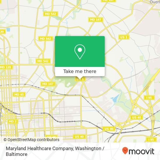 Mapa de Maryland Healthcare Company