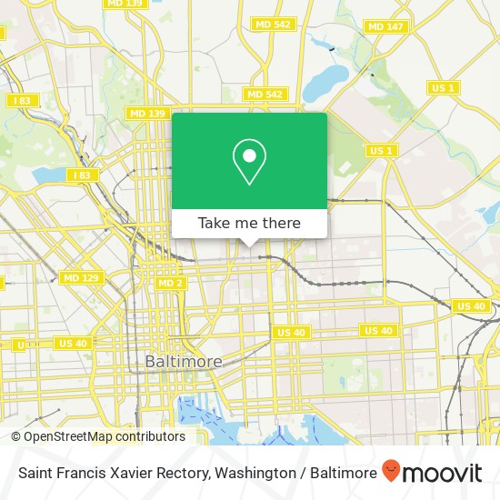 Saint Francis Xavier Rectory map