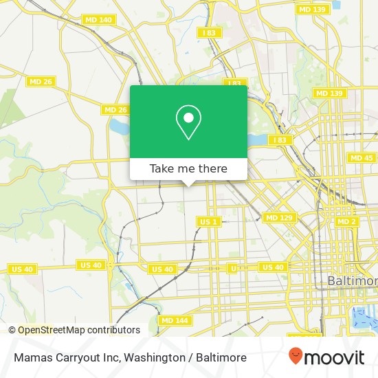 Mamas Carryout Inc map