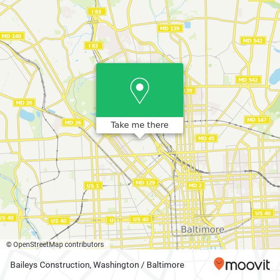 Baileys Construction map