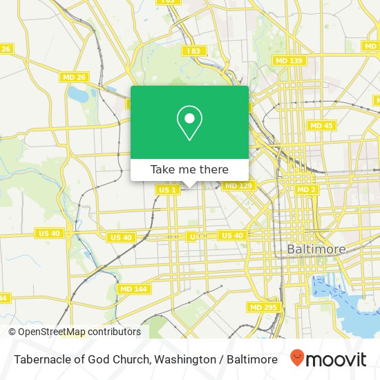 Tabernacle of God Church map