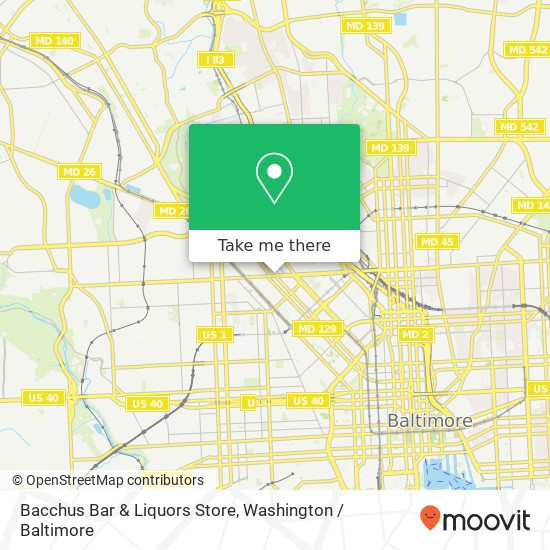 Mapa de Bacchus Bar & Liquors Store