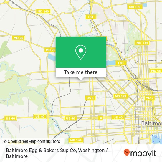 Mapa de Baltimore Egg & Bakers Sup Co