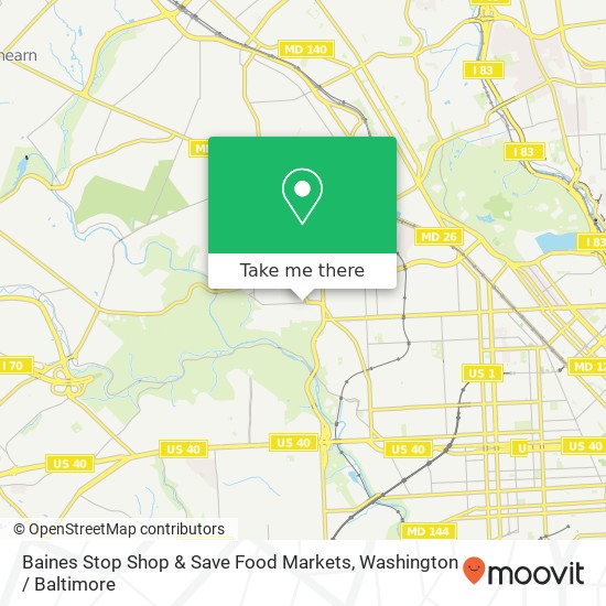Mapa de Baines Stop Shop & Save Food Markets