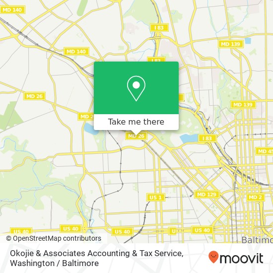 Mapa de Okojie & Associates Accounting & Tax Service