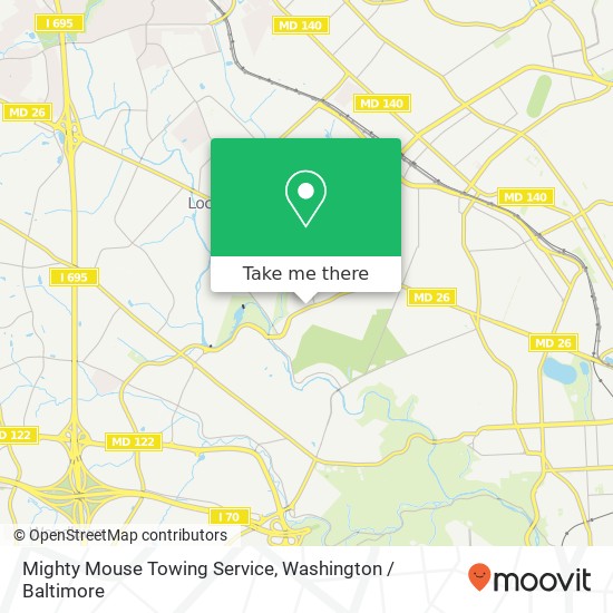 Mapa de Mighty Mouse Towing Service