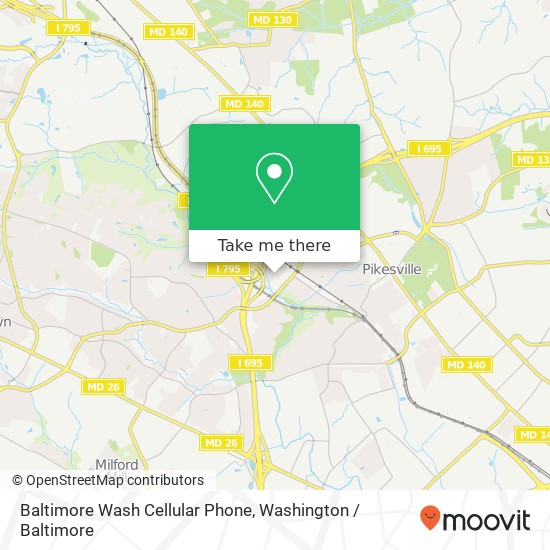 Baltimore Wash Cellular Phone map