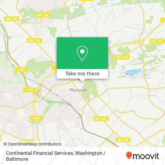 Continental Financial Services map