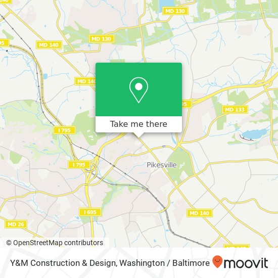 Y&M Construction & Design map