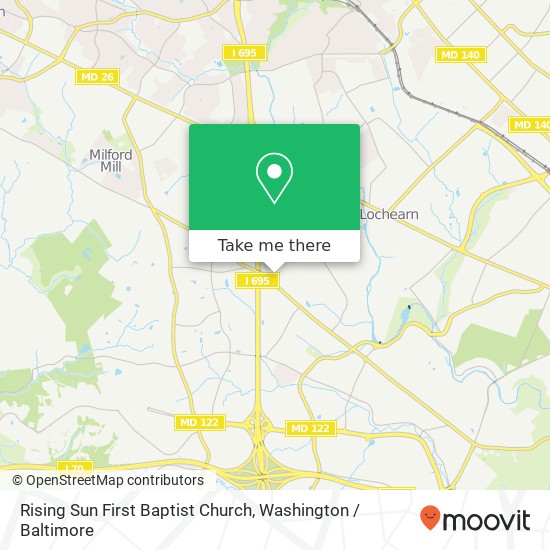 Mapa de Rising Sun First Baptist Church