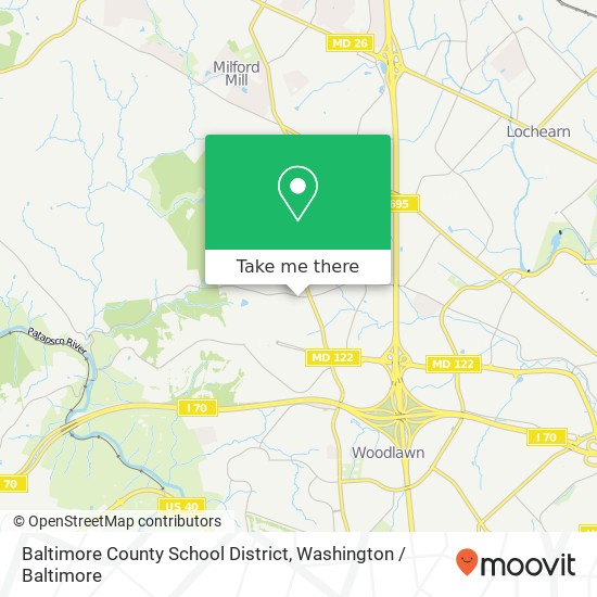 Mapa de Baltimore County School District