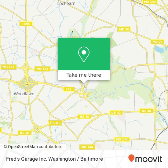 Mapa de Fred's Garage Inc