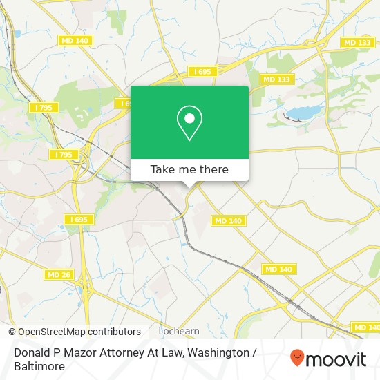 Donald P Mazor Attorney At Law map