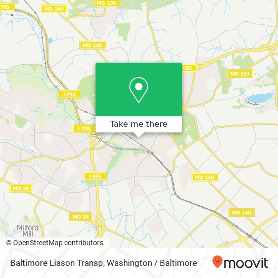 Baltimore Liason Transp map