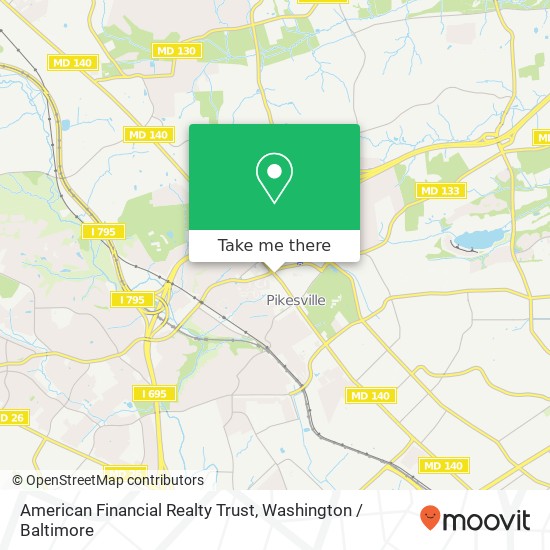 American Financial Realty Trust map