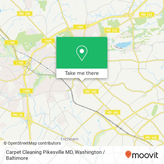Carpet Cleaning Pikesville MD map