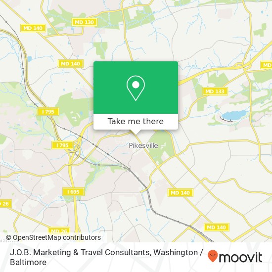 J.O.B. Marketing & Travel Consultants map