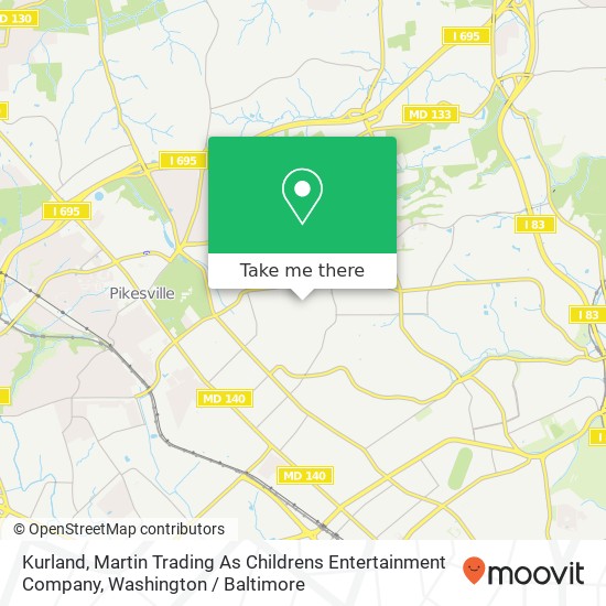 Mapa de Kurland, Martin Trading As Childrens Entertainment Company