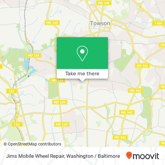 Mapa de Jims Mobile Wheel Repair