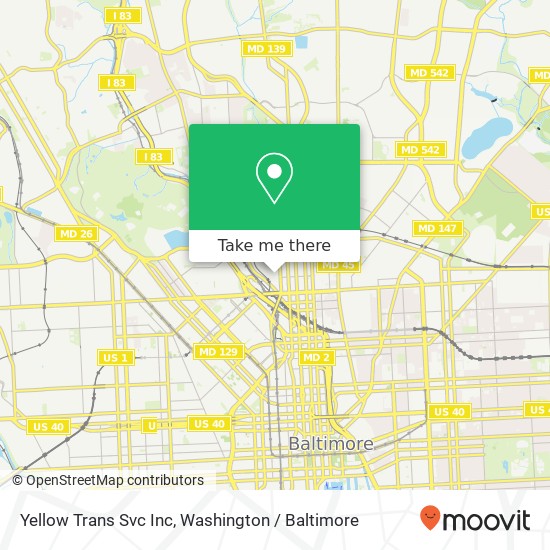 Mapa de Yellow Trans Svc Inc