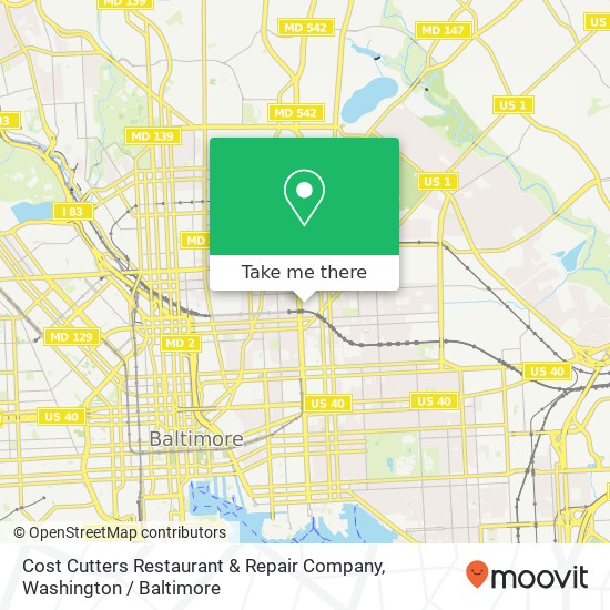 Cost Cutters Restaurant & Repair Company map