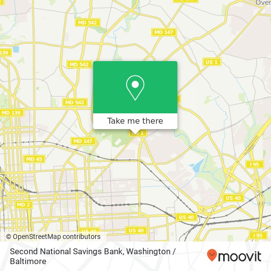 Second National Savings Bank map