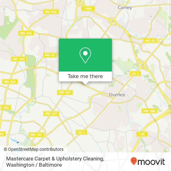 Mapa de Mastercare Carpet & Upholstery Cleaning