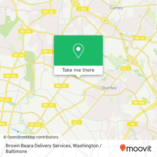 Mapa de Brown Beara Delivery Services