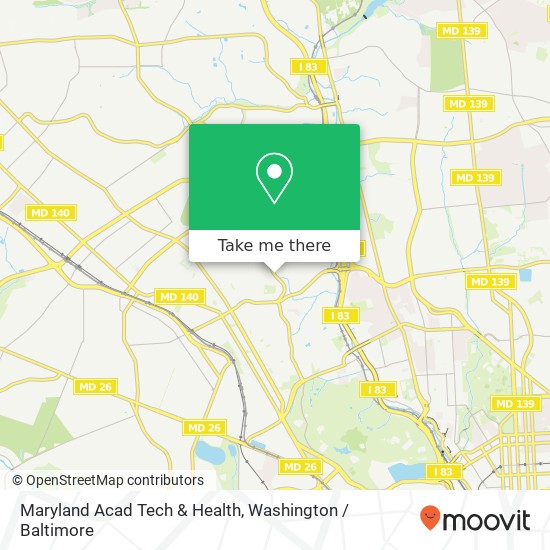 Maryland Acad Tech & Health map