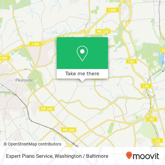 Expert Piano Service map