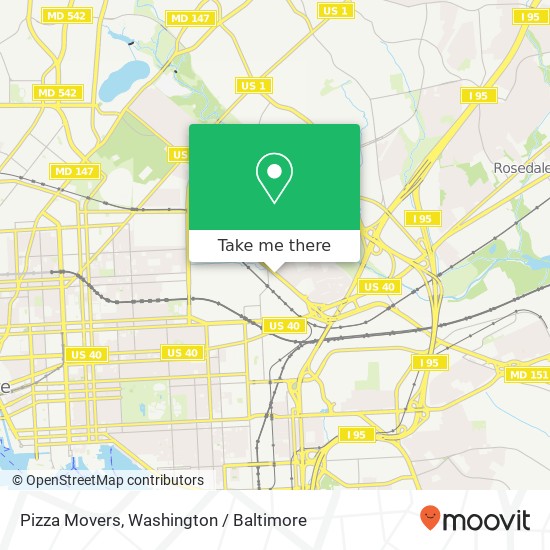 Mapa de Pizza Movers